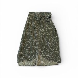 New Choice Green Polka Dot Wrap Skirt Size M